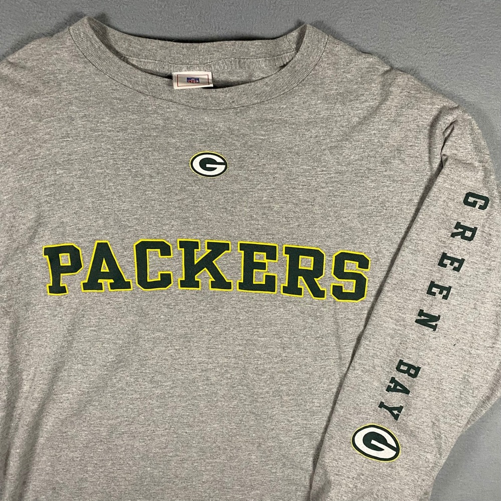 NFL Green Bay Packers Long Sleeve T-Shirt Mens Large Gray VF Imagewear Football